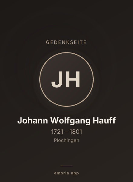Gedenkportrait von Johann Wolfgang Hauff