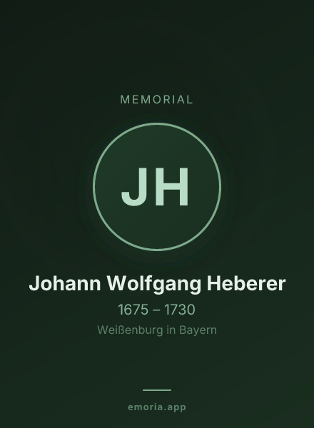 Memorial portrait of Johann Wolfgang Heberer