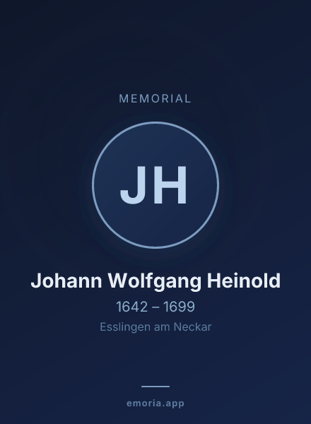 Memorial portrait of Johann Wolfgang Heinold