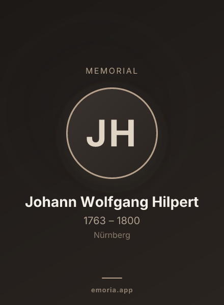 Memorial portrait of Johann Wolfgang Hilpert