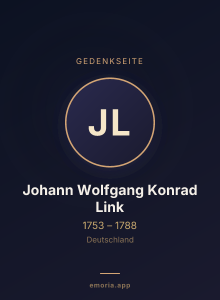 Gedenkportrait von Johann Wolfgang Konrad Link