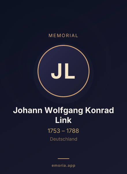 Memorial portrait of Johann Wolfgang Konrad Link