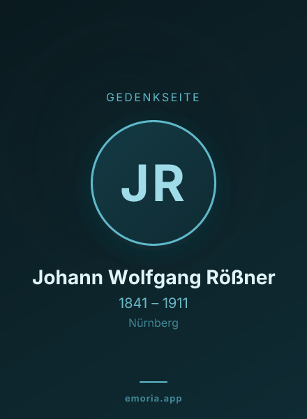Gedenkportrait von Johann Wolfgang Rößner