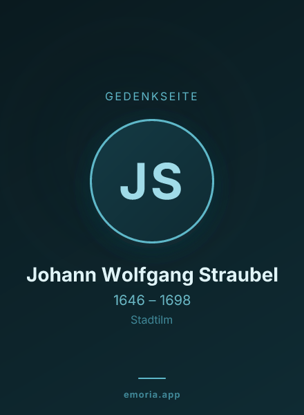 Gedenkportrait von Johann Wolfgang Straubel