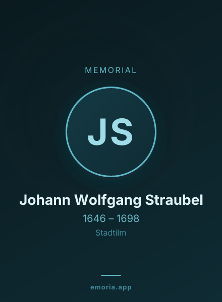 Memorial portrait of Johann Wolfgang Straubel