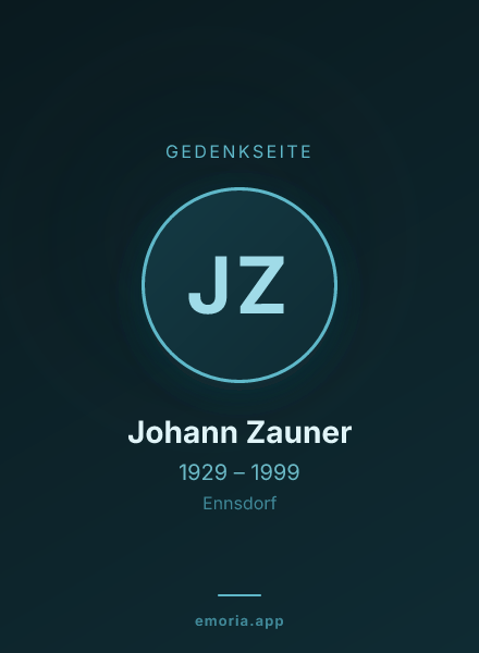Gedenkportrait von Johann Zauner