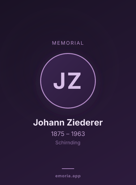 Memorial portrait of Johann Ziederer