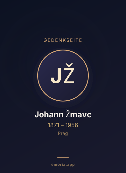 Gedenkportrait von Johann Žmavc