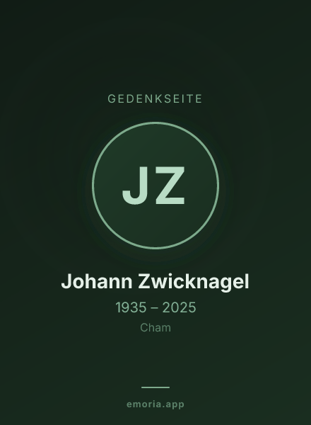 Gedenkportrait von Johann Zwicknagel
