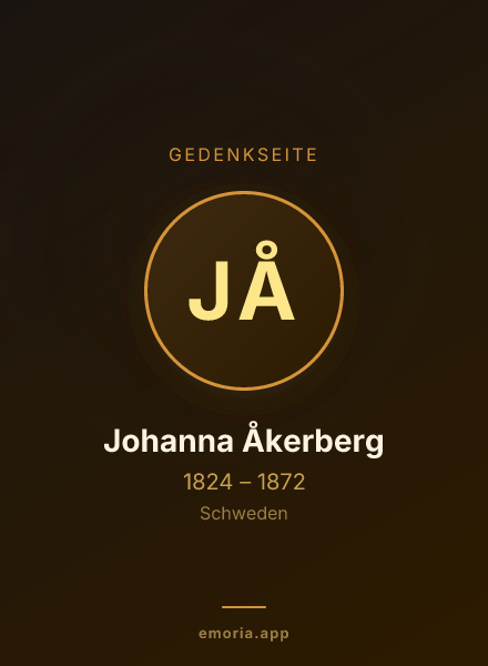 Gedenkportrait von Johanna Åkerberg