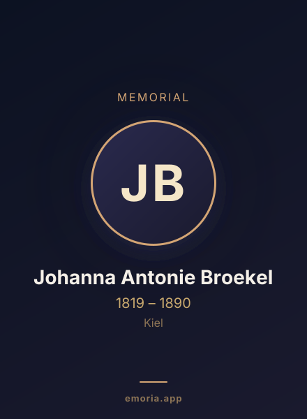Memorial portrait of Johanna Antonie Broekel