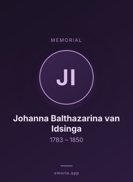 Memorial portrait of Johanna Balthazarina van Idsinga