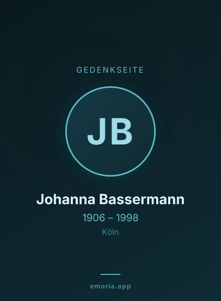 Gedenkportrait von Johanna Bassermann