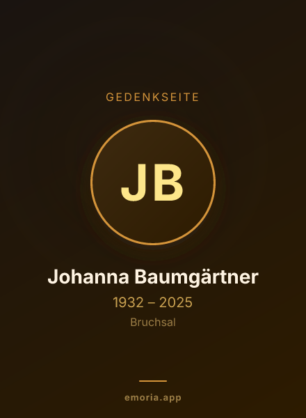 Gedenkportrait von Johanna Baumgärtner