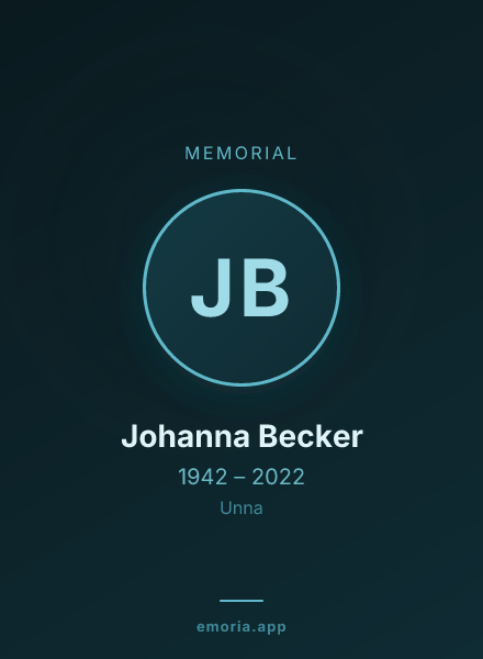 Memorial portrait of Johanna Becker