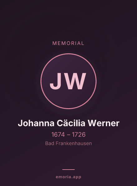 Memorial portrait of Johanna Cäcilia Werner