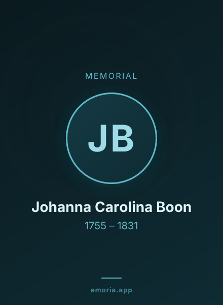 Memorial portrait of Johanna Carolina Boon
