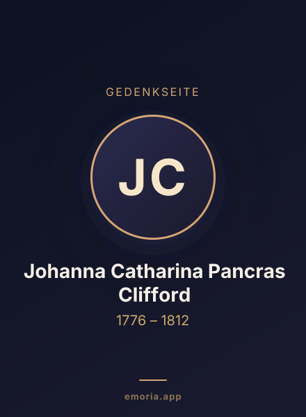 Gedenkportrait von Johanna Catharina Pancras Clifford