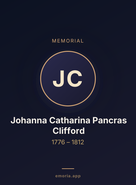 Memorial portrait of Johanna Catharina Pancras Clifford