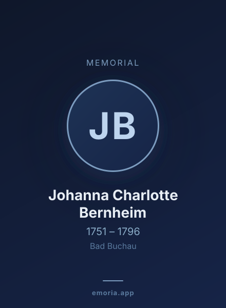 Memorial portrait of Johanna Charlotte Bernheim