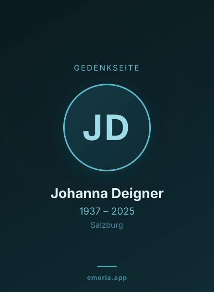 Gedenkportrait von Johanna Deigner