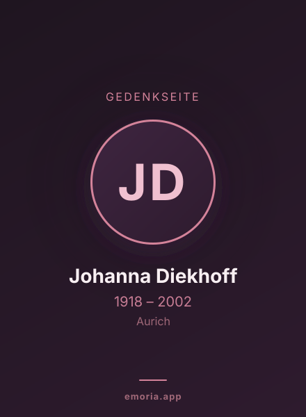 Gedenkportrait von Johanna Diekhoff