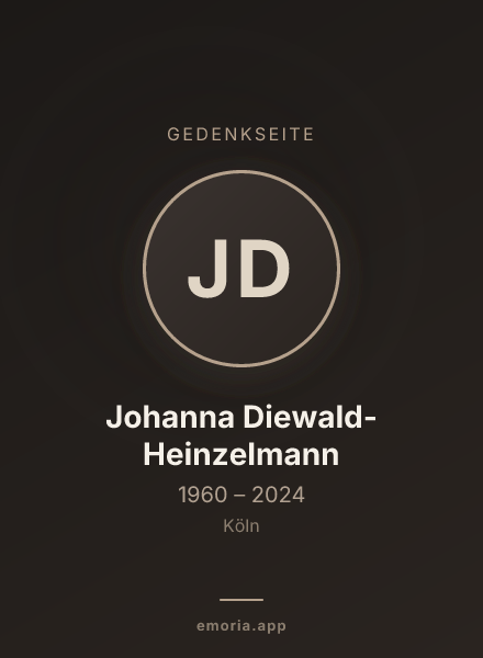 Gedenkportrait von Johanna Diewald-Heinzelmann