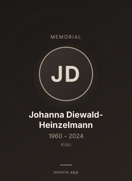 Memorial portrait of Johanna Diewald-Heinzelmann