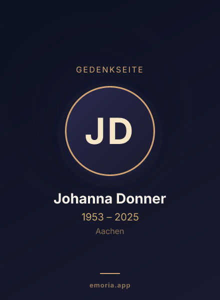 Gedenkportrait von Johanna Donner