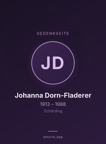 Gedenkportrait von Johanna Dorn-Fladerer