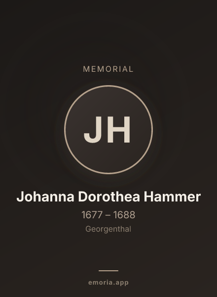 Memorial portrait of Johanna Dorothea Hammer