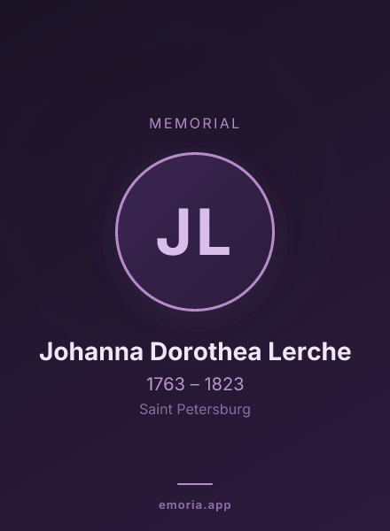 Memorial portrait of Johanna Dorothea Lerche