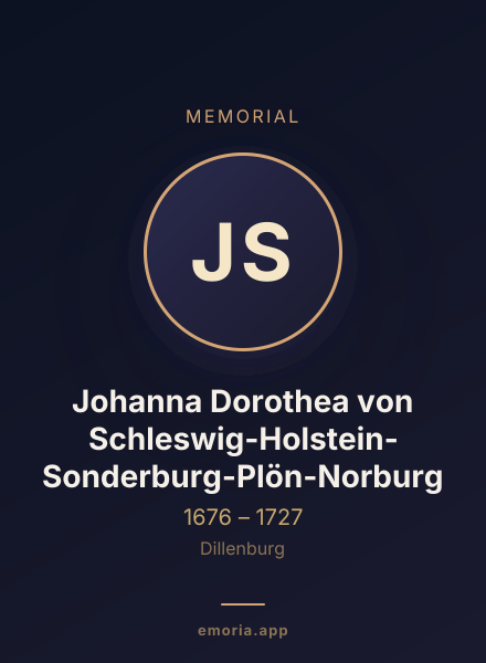Memorial portrait of Johanna Dorothea von Schleswig-Holstein-Sonderburg-Plön-Norburg