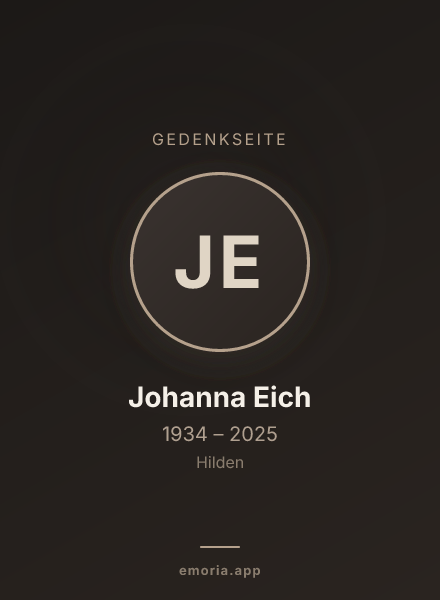 Gedenkportrait von Johanna Eich
