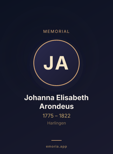 Memorial portrait of Johanna Elisabeth Arondeus