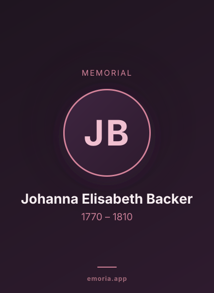 Memorial portrait of Johanna Elisabeth Backer