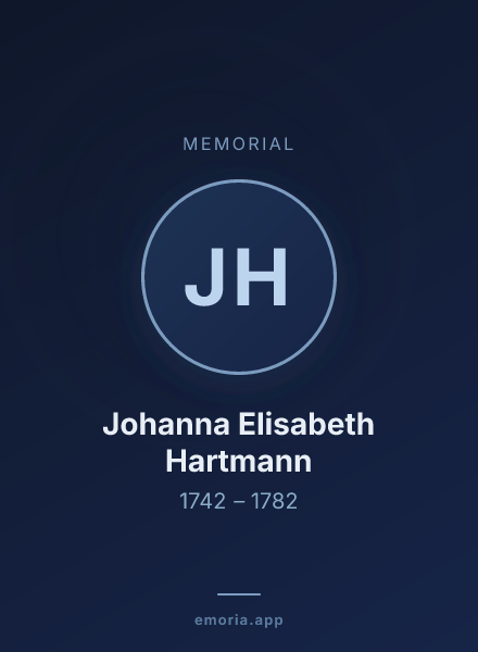 Memorial portrait of Johanna Elisabeth Hartmann