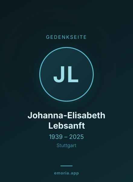 Gedenkportrait von Johanna-Elisabeth Lebsanft