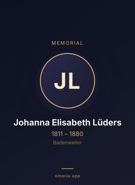 Memorial portrait of Johanna Elisabeth Lüders