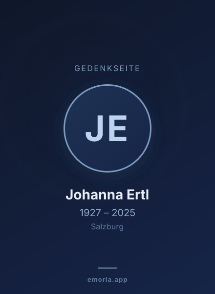 Gedenkportrait von Johanna Ertl