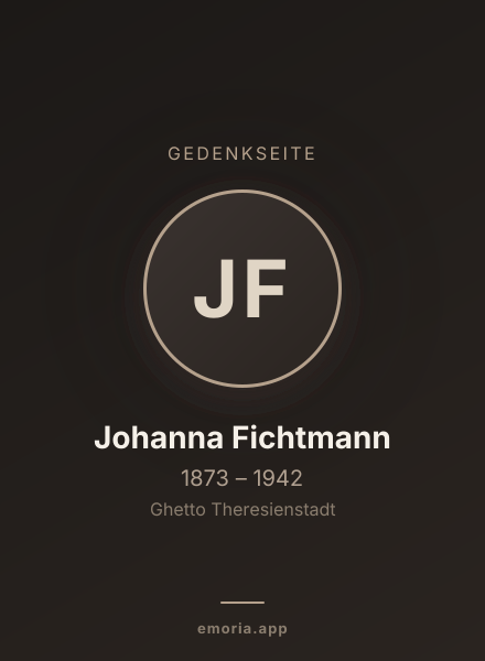 Gedenkportrait von Johanna Fichtmann