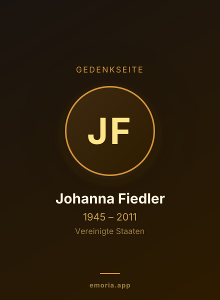 Gedenkportrait von Johanna Fiedler