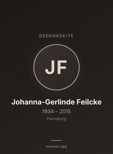 Gedenkportrait von Johanna-Gerlinde Feilcke