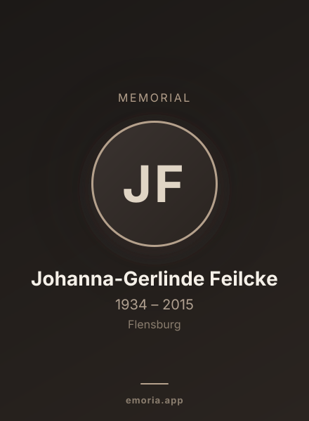Memorial portrait of Johanna-Gerlinde Feilcke