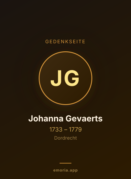Gedenkportrait von Johanna Gevaerts