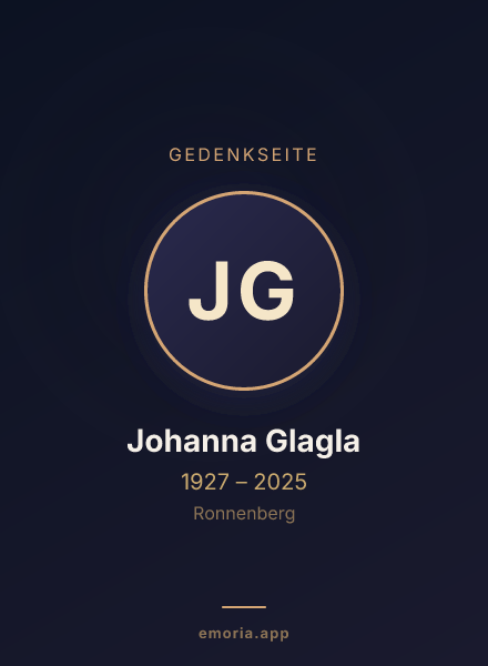 Gedenkportrait von Johanna Glagla
