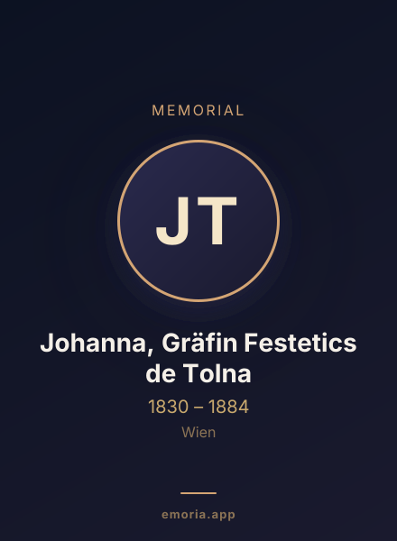 Memorial portrait of Johanna, Gräfin Festetics de Tolna
