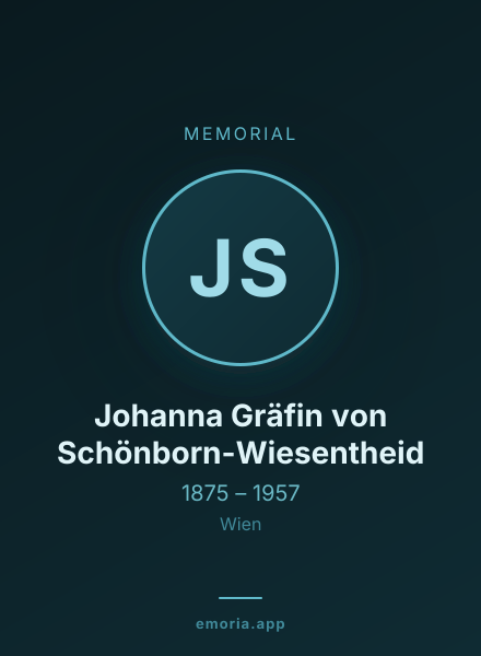 Memorial portrait of Johanna Gräfin von Schönborn-Wiesentheid