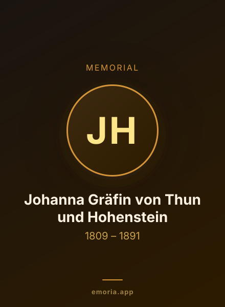 Memorial portrait of Johanna Gräfin von Thun und Hohenstein