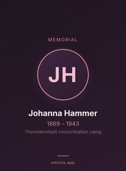 Memorial portrait of Johanna Hammer